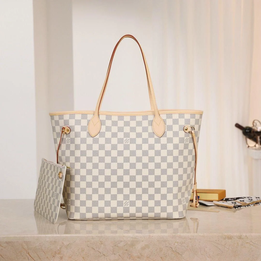 Louis Vuitton Neverfull MM Damier Azur Rose Ballerine