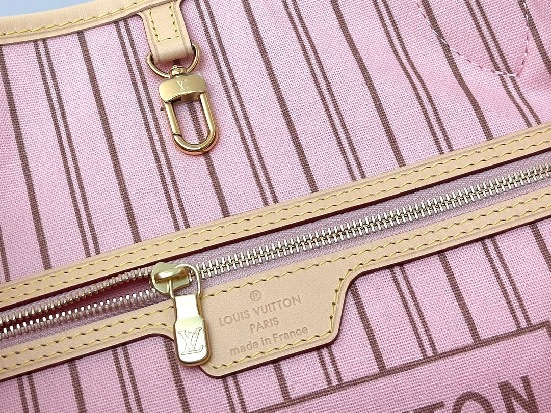 Louis Vuitton Neverfull MM Damier Azur Rose Ballerine