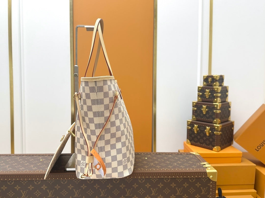 Louis Vuitton Neverfull MM Damier Azur Rose Ballerine